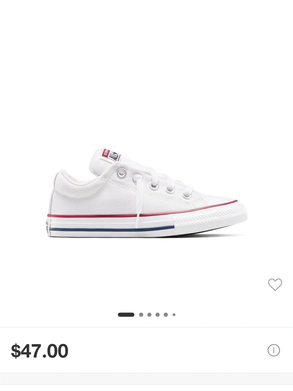 $47 NEW Baby Converse Kids White Low Top Sneakers toddler first shoes boy girl 5